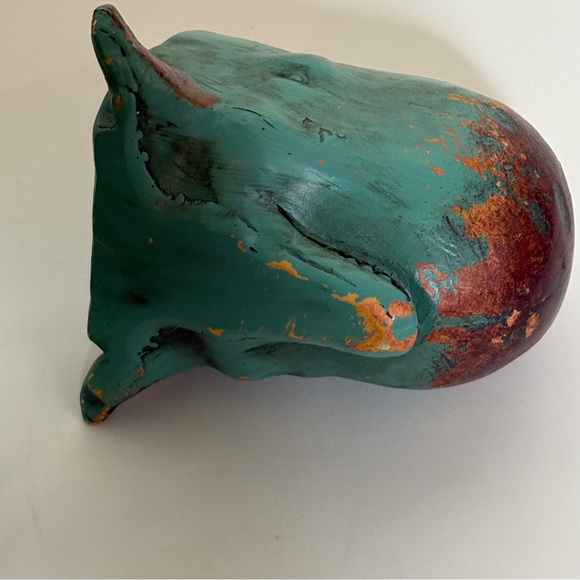 Resin Whale Bookends Blue Distressed Wood  Look Nautical Seaside Ocean life - Picture 5 of 7